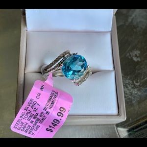 Sterling Silver Blue Topaz Ring
